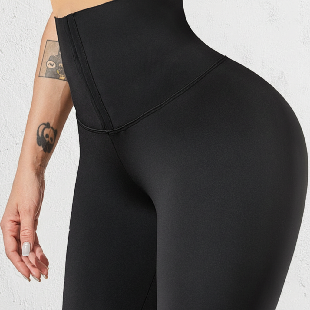 Legginsy sportowe Maya damskie, wysoki stan, zapewniające komfort i wsparcie podczas treningu, jogi i fitness.
