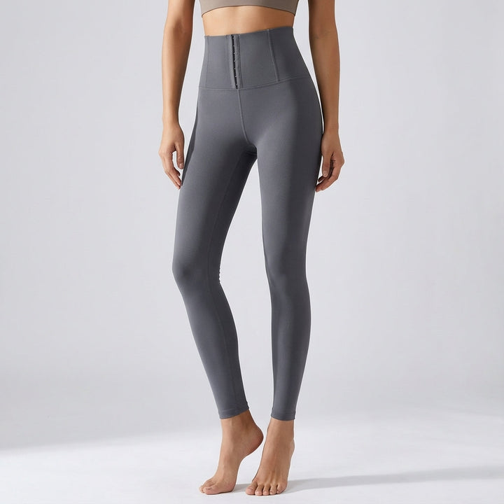 Modelujące legginsy damskie Abigail, wysoki stan, idealne do jogi, fitnessu i na co dzień.