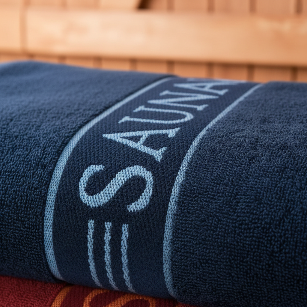 Ręcznik do sauny z delikatnej bawełny, szybko schnący. Idealny do relaksu w spa i wellness.