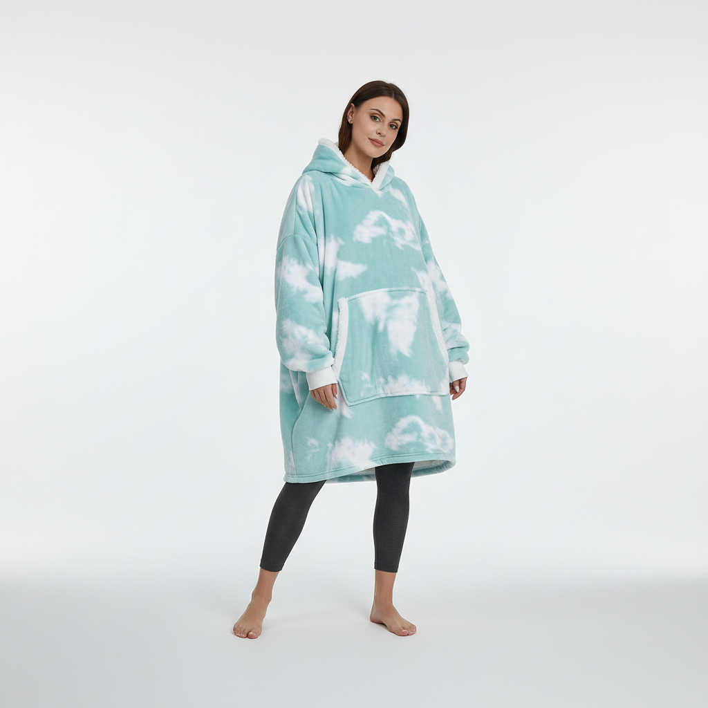 Miękka i wygodna bluza koc oversize unisex. Gwarantuje najwyższy komfort i ciepło w każdym domu.