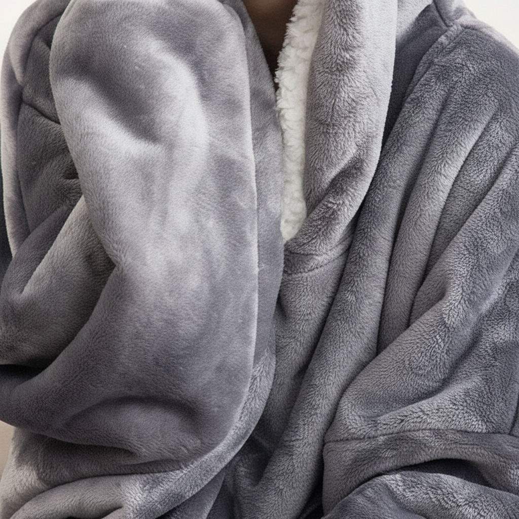 Miękka i pluszowa bluza koc oversize unisex. Niezwykle ciepła i przyjemna w dotyku, idealna do leniuchowania.