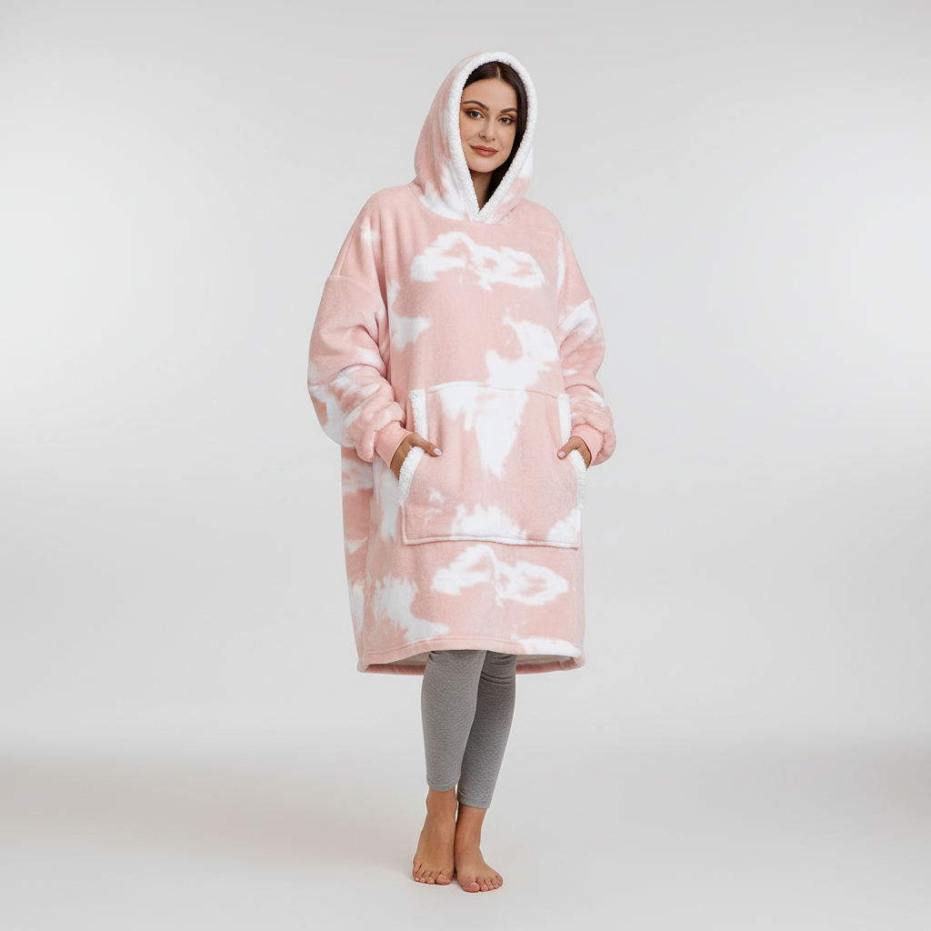 Bluza koc oversize unisex na jesień i zimę. Gwarantuje niezrównane ciepło i komfort podczas chłodnych dni.