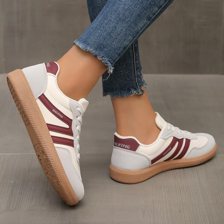 Przewiewne ortopedyczne sneakersy damskie, komfortowe dla szerokich stóp, idealne na długie spacery.