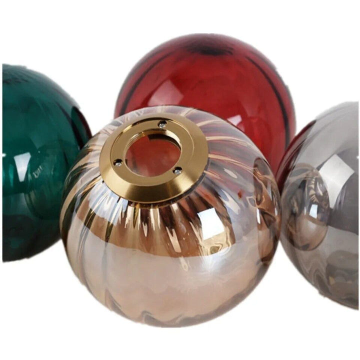 Designerska lampa wisząca szklana. Nowoczesne oświetlenie sufitowe. Blask księżyca. Sypialnia, salon.