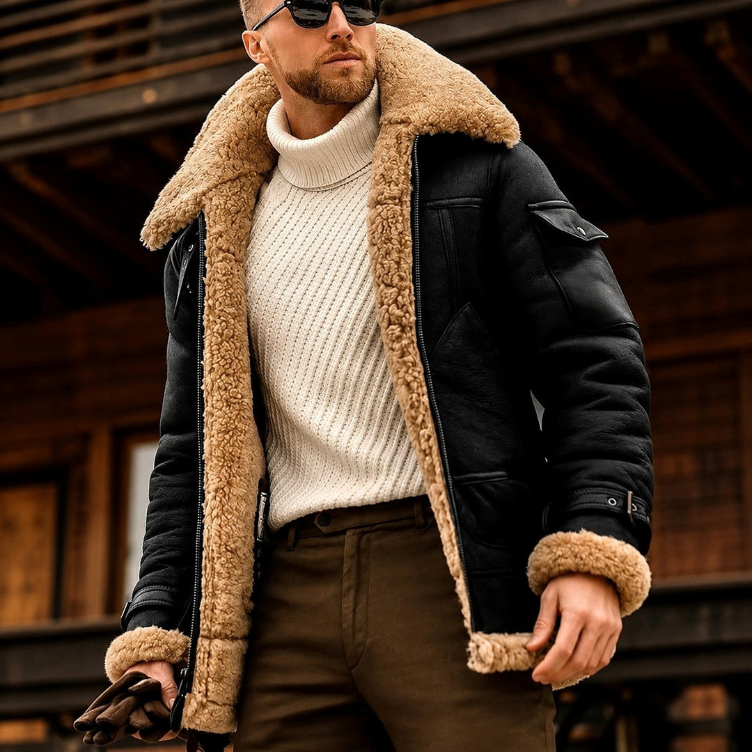 Elegancka męska kurtka przejściowa Amadeo. Modny krój i ciepły materiał dla komfortu w casualowym stylu.