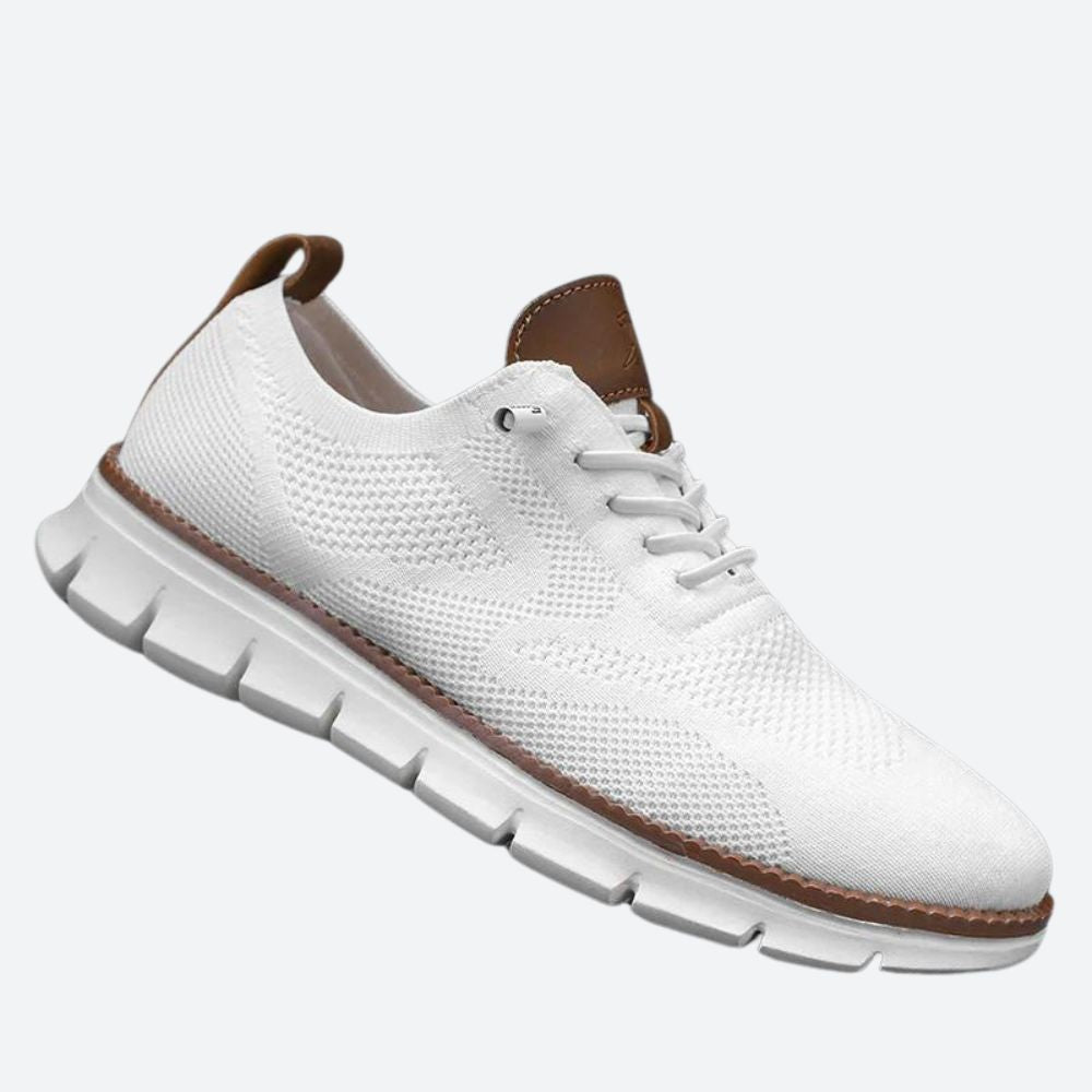 Męskie sneakersy ortopedyczne na wiosnę, lekkie i wygodne, idealne do codziennych spacerów. Komfortowe obuwie.
