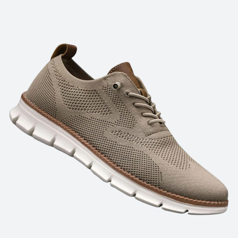 Wygodne, wiosenne męskie sneakersy ortopedyczne. Lekkie obuwie dla komfortu stóp podczas codziennych aktywności.