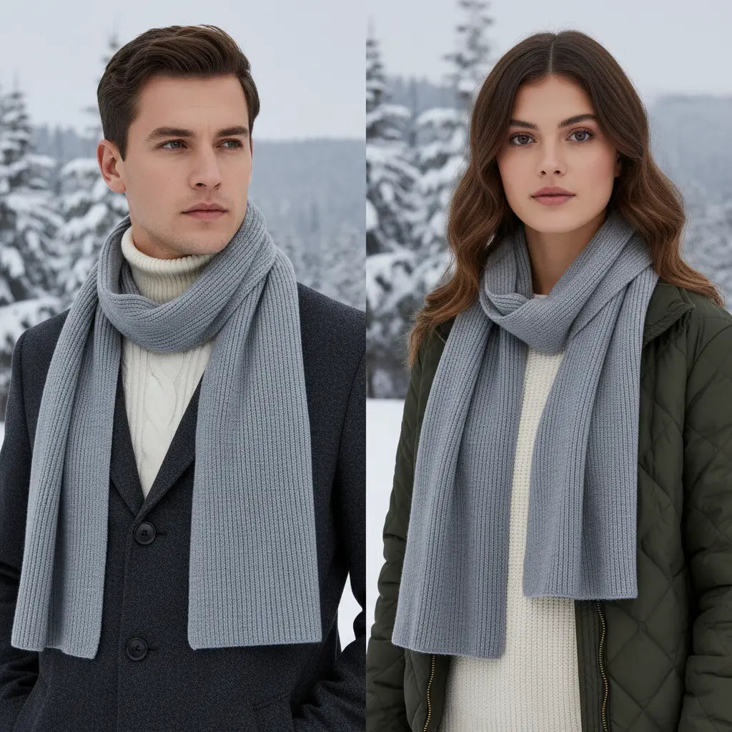 Szalik kaszmirowy uniseks WarmWrap, idealny na zimę, zapewnia ciepło i elegancję.