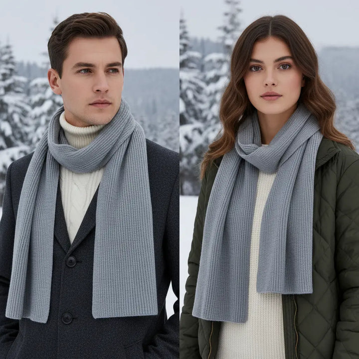 Szalik kaszmirowy uniseks WarmWrap, idealny na zimę, zapewnia ciepło i elegancję.