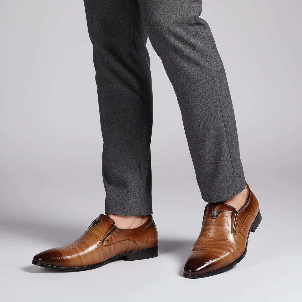 Czarne eleganckie buty męskie Ricardo. Klasyczne obuwie formalne z PU, komfort na co dzień i wizytowe okazje.