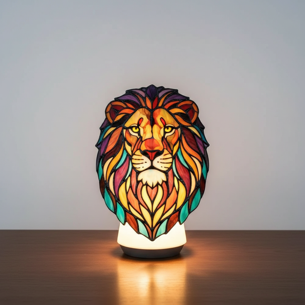 Lampa stołowa AnimalGlow tworząca nastrojowe oświetlenie z motywem zwierzęcym, styl vintage.