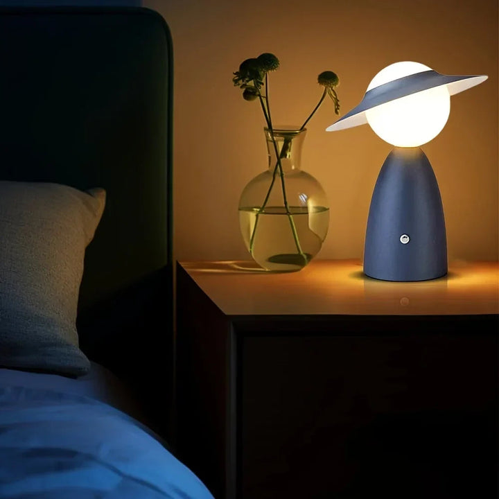Lampa stołowa LED z dotykowym sterowaniem, bezprzewodowa. Eleganckie oświetlenie do sypialni, salonu.