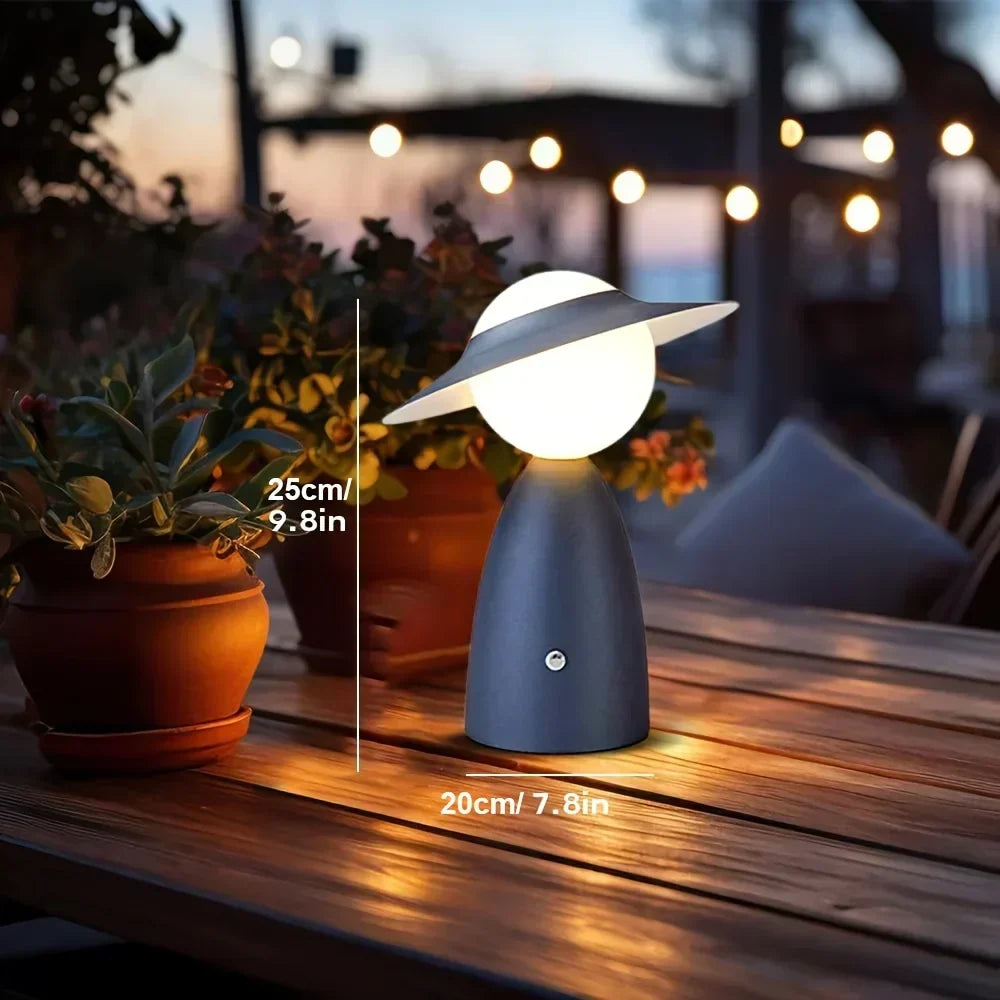 Elegancka lampa stołowa LED, bezprzewodowa, dotykowa. Nowoczesny design do biura, sypialni, salonu.