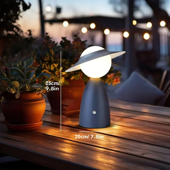 Elegancka lampa stołowa LED, bezprzewodowa, dotykowa. Nowoczesny design do biura, sypialni, salonu.
