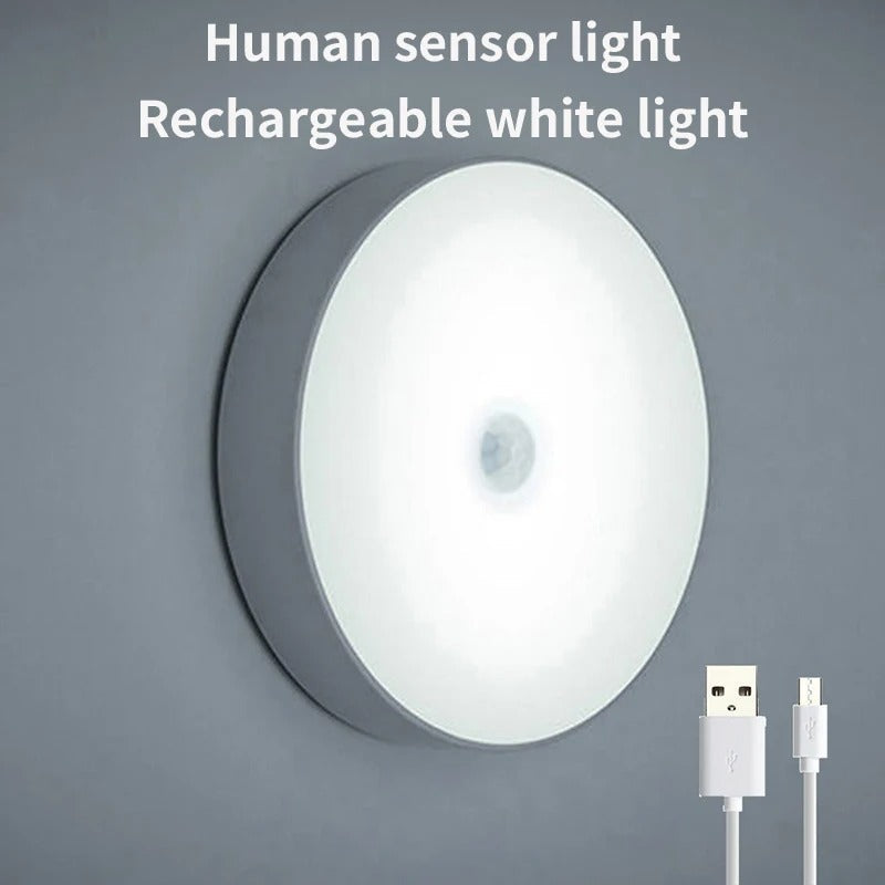 Inteligentna lampa LED z czujnikiem ruchu, oświetlenie do schodów i szafy.