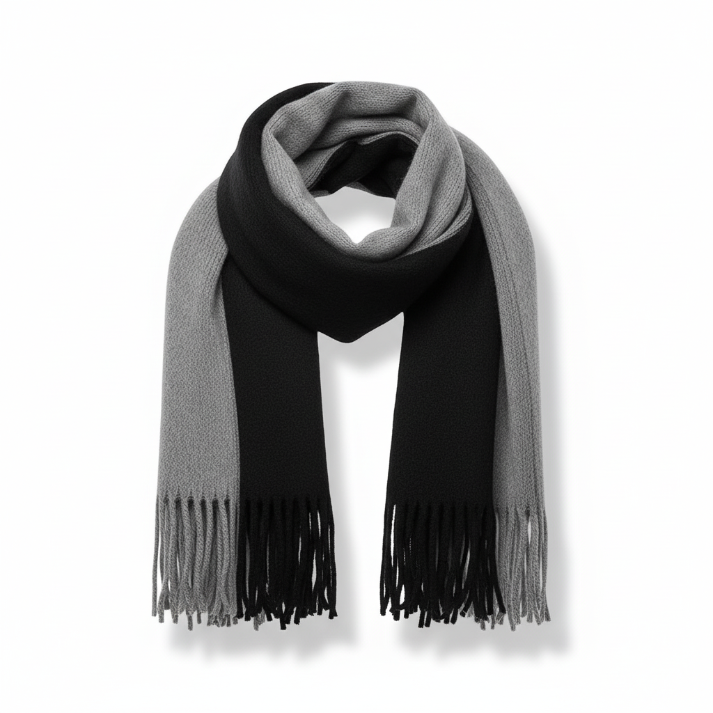 Kaszmirowy szalik unisex, luksusowy i ciepły, idealny dodatek do codziennych stylizacji zimowych.