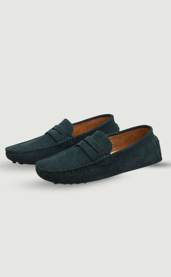 Klasyczne brązowe mokasyny męskie skórzane, bardzo komfortowe loafersy na co dzień i okazje.