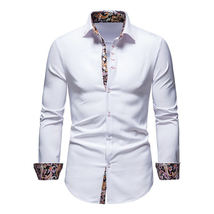 Męska koszula slim fit z eleganckim wzorem paisley. Stylowa, modna, idealna na wieczór lub do pracy.