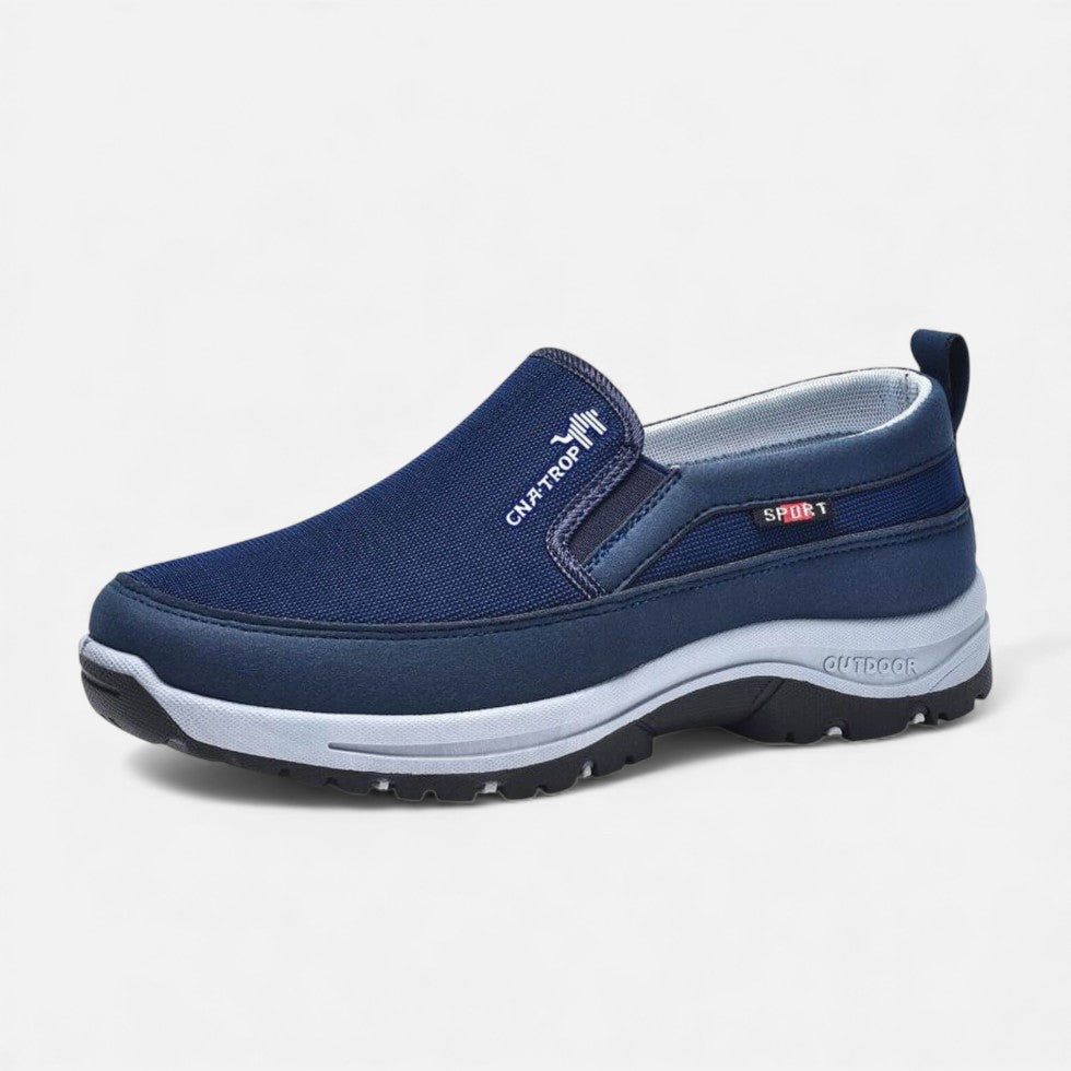 Elastyczne męskie buty wsuwane slip-on, wygodne do codziennego użytku.