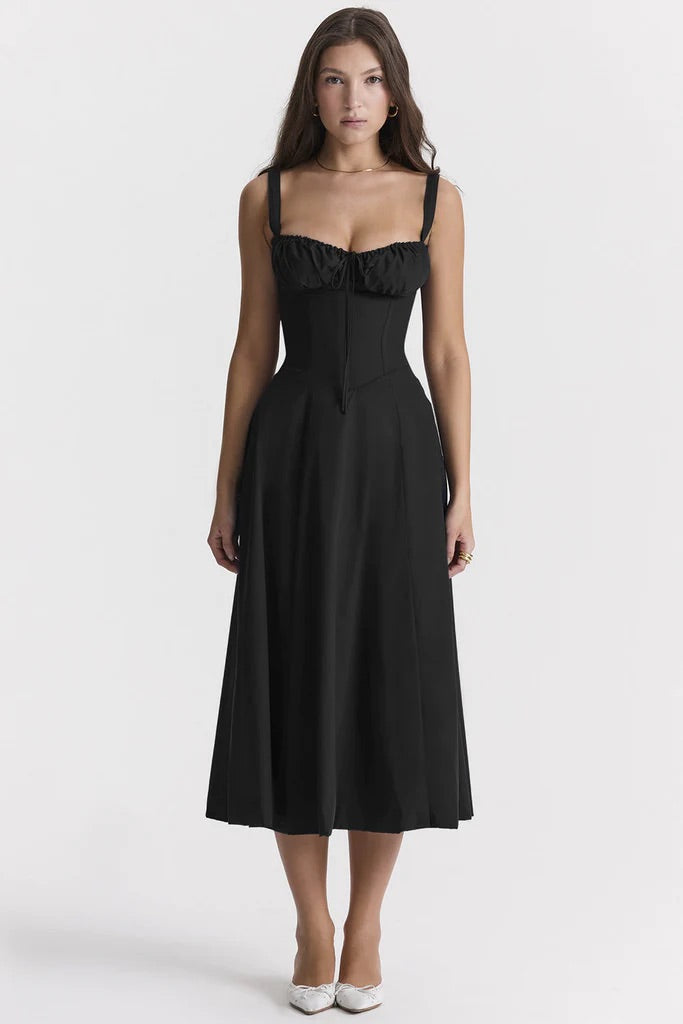 Elegancka sukienka maxi Marah z bustierem, damska. Idealna na lato, wieczór i przyjęcia. Modna i komfortowa.