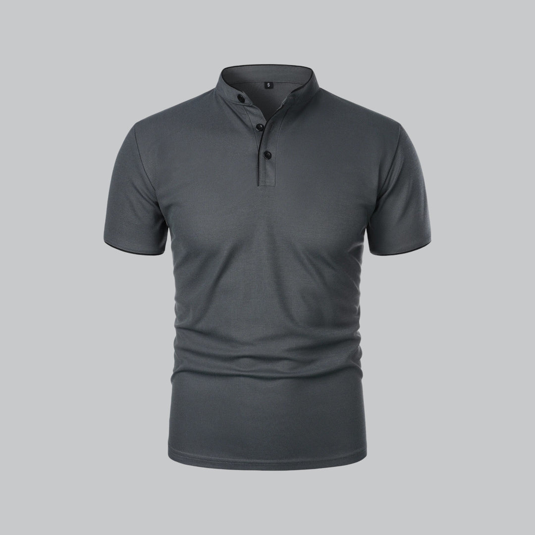 Męska koszulka polo z krótkim zamkiem, bawełniana. Elegancka i komfortowa, idealna na lato.