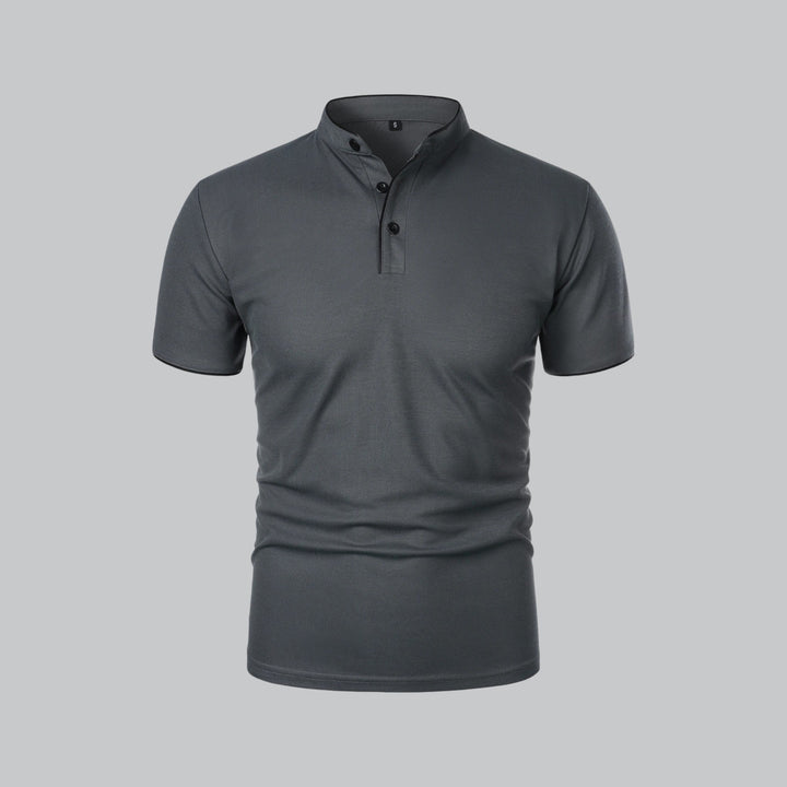 Męska koszulka polo z krótkim zamkiem, bawełniana. Elegancka i komfortowa, idealna na lato.