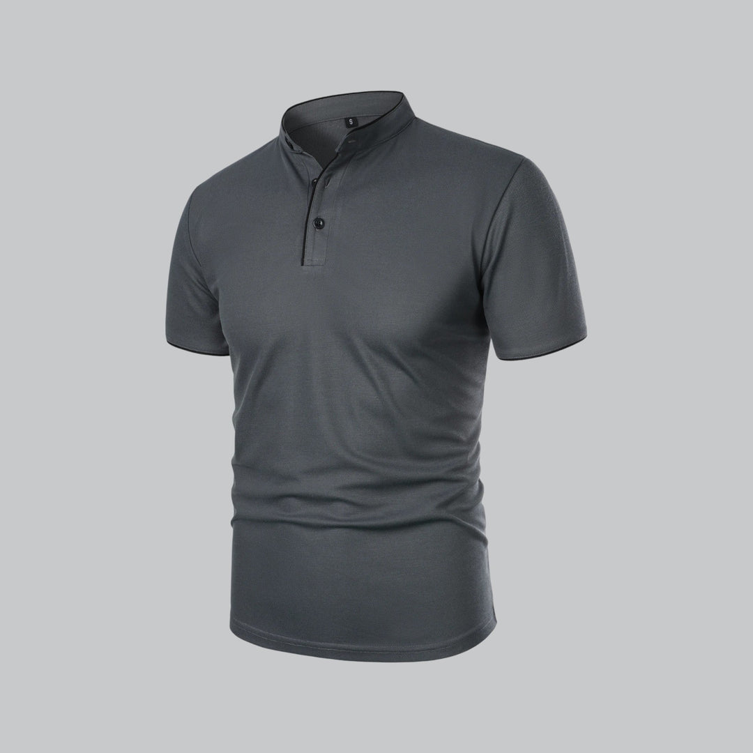 Elegancka męska koszulka polo z suwakiem, bawełniana. Komfortowa i stylowa na co dzień.