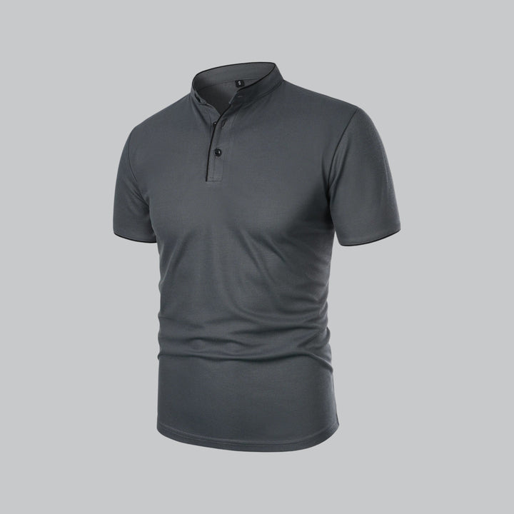 Elegancka męska koszulka polo z suwakiem, bawełniana. Komfortowa i stylowa na co dzień.