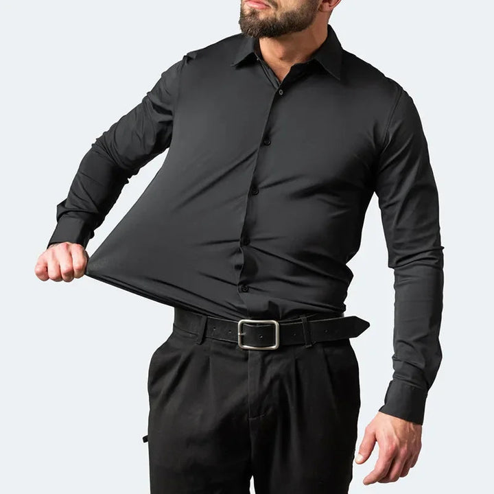 Elegancka koszula męska slim fit, długi rękaw, doskonała na formalne okazje i do pracy.