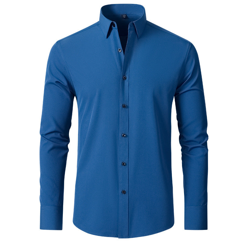 Klasyczna męska koszula biznesowa slim fit z długim rękawem, symbol elegancji.