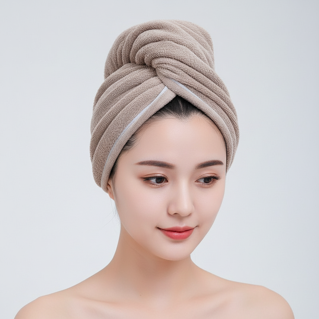 Turban do włosów z mikrofibry WaterBlock, akcesoria do pielęgnacji. Chłonny ręcznik dla kobiet.