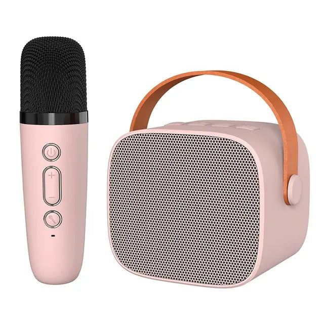 Zestaw mini karaoke z mikrofonem Bluetooth dla dzieci i dorosłych. Domowa rozrywka i śpiew na imprezach.