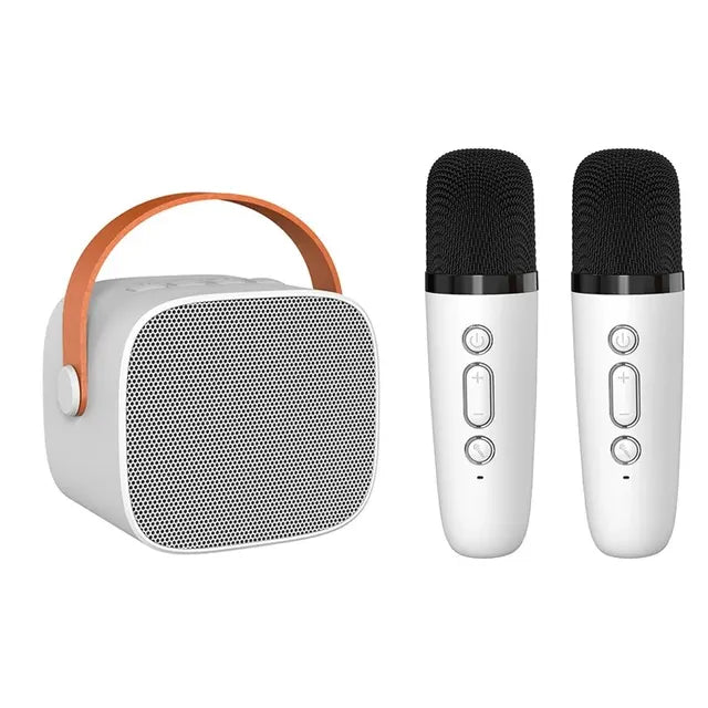 Kompletny zestaw karaoke mini Bluetooth z mikrofonem. Domowa rozrywka i imprezy, łatwy transport.