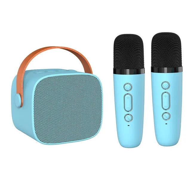 Zestaw karaoke Bluetooth: mikrofon i głośnik. Mini system do śpiewania w domu i na przenośne imprezy.