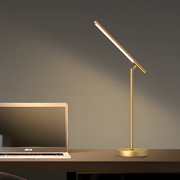 Nowoczesna lampa biurkowa LED Brillune, regulowana, doskonała do czytania i oświetlenia biura.