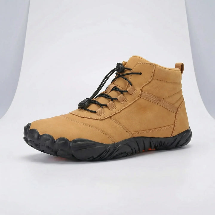 Lekkie czarne buty barefoot Mackenzie na kostkę, minimalistyczne obuwie unisex na wiosnę i jesień, komfort chodzenia.