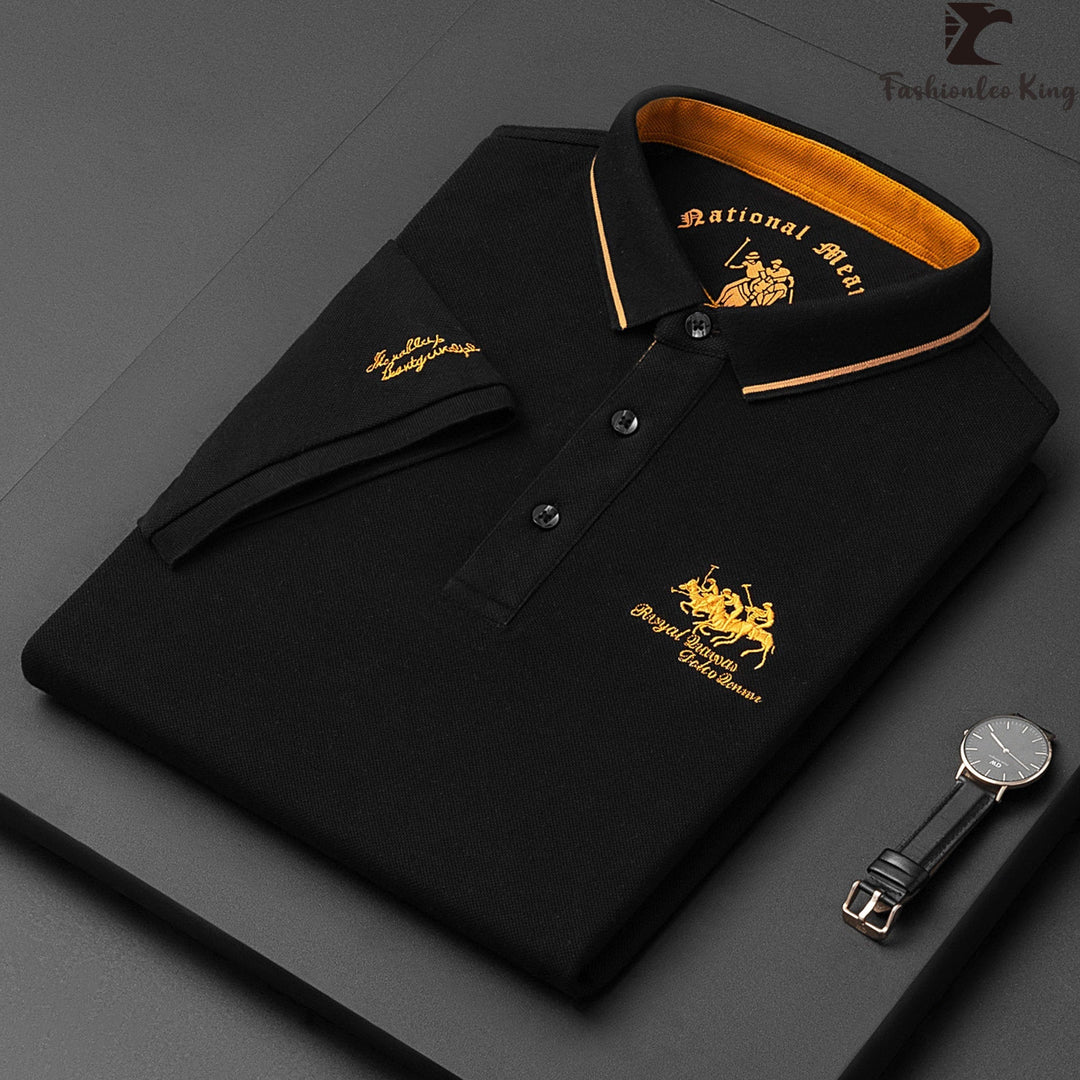 Komfortowa męska koszulka polo z krótkim rękawem. Stylowy wybór do letnich, codziennych i eleganckich stylizacji.