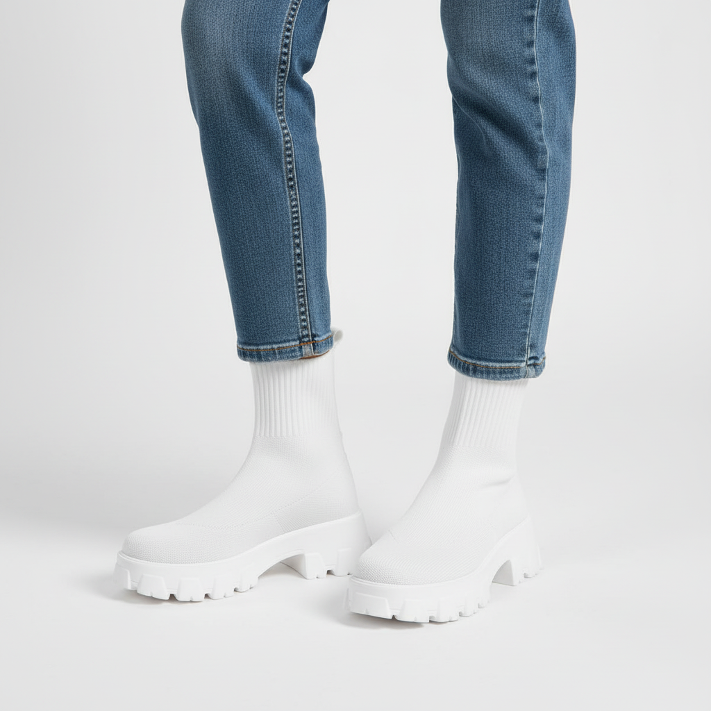 Uniwersalne botki platformowe damskie. Stylowe i wygodne, idealne na co dzień, do eleganckich stylizacji.