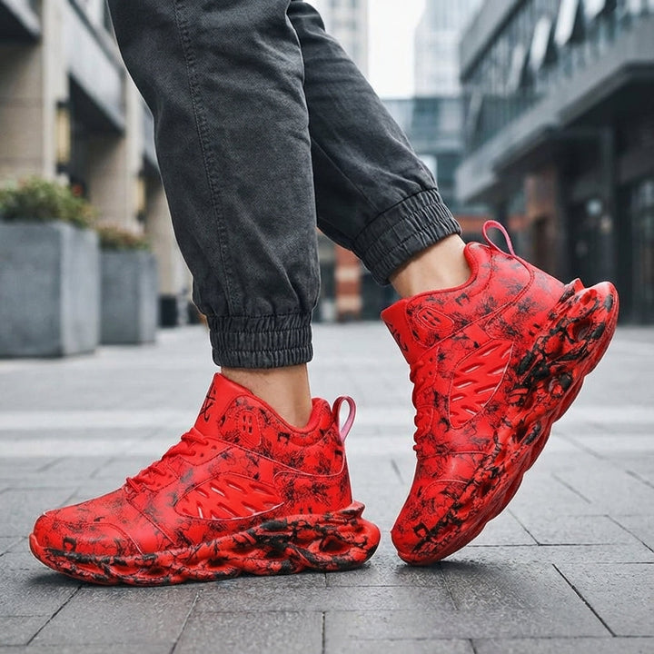 Męskie wysokie sneakersy Franklin, modne i komfortowe, idealne do sportowych i codziennych stylizacji.
