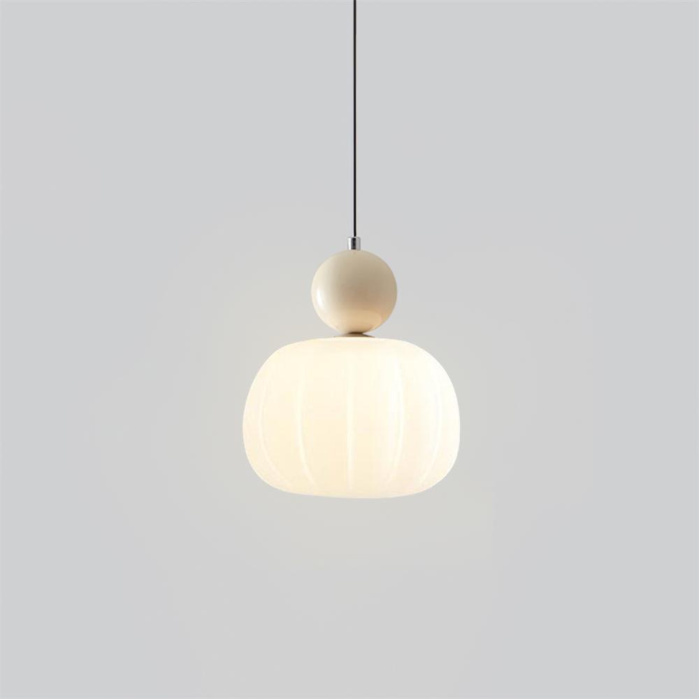 Designerska lampa wisząca kula w stylu skandynawskim. Minimalistyczne oświetlenie z akrylu i metalu.