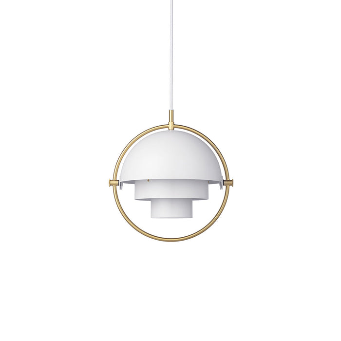 Skandynawska lampa sufitowa, nowoczesne oświetlenie wiszące. Metalowa, designerska dekoracja wnętrz.
