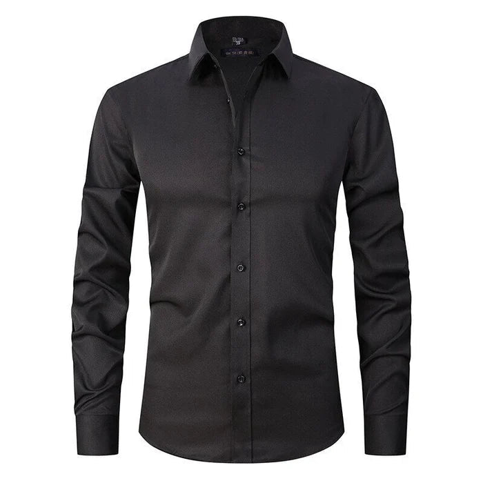 Komfortowa, elastyczna męska koszula slim fit z długim rękawem. Idealna do pracy i na spotkania smart casual.