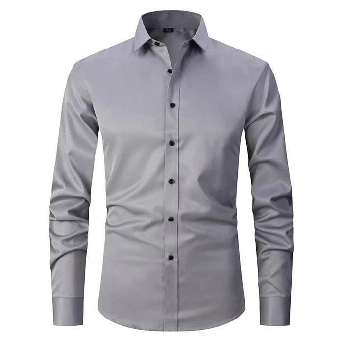 Męska elastyczna koszula slim fit, dopasowana. Komfort noszenia i swoboda ruchu. Idealna na co dzień i do biura.