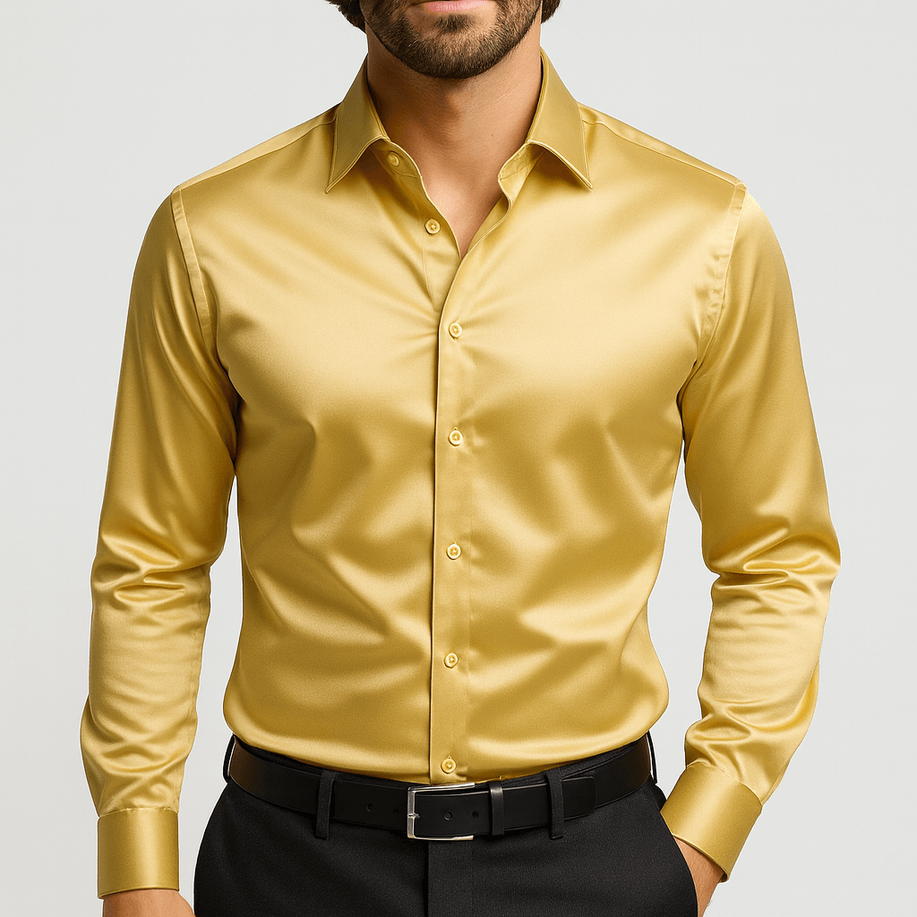 Męska koszula formalna slim fit z długim rękawem. Elegancki dopasowany krój, idealna na biznesowe spotkania i wieczorne wyjścia.