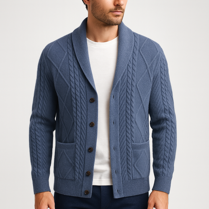 Komfortowy kardigan Old Money unisex. Miękki, elegancki, na jesień/zimę. Klasyczny styl, łatwy w pielęgnacji.