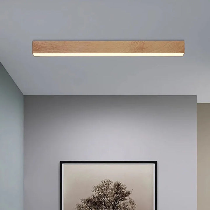 Luksusowa lampa sufitowa LED, drewniano-aluminiowe oświetlenie sufitowe do salonu i sypialni. Nowoczesny design.