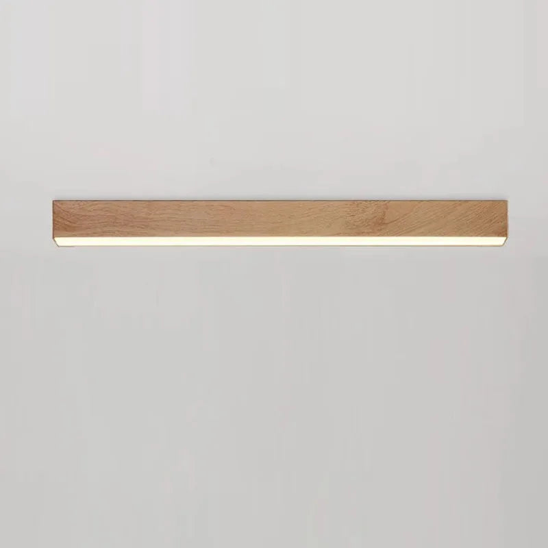 Drewniana lampa sufitowa LED, aluminiowy plafon. Nowoczesne oświetlenie sufitowe do salonu i sypialni.