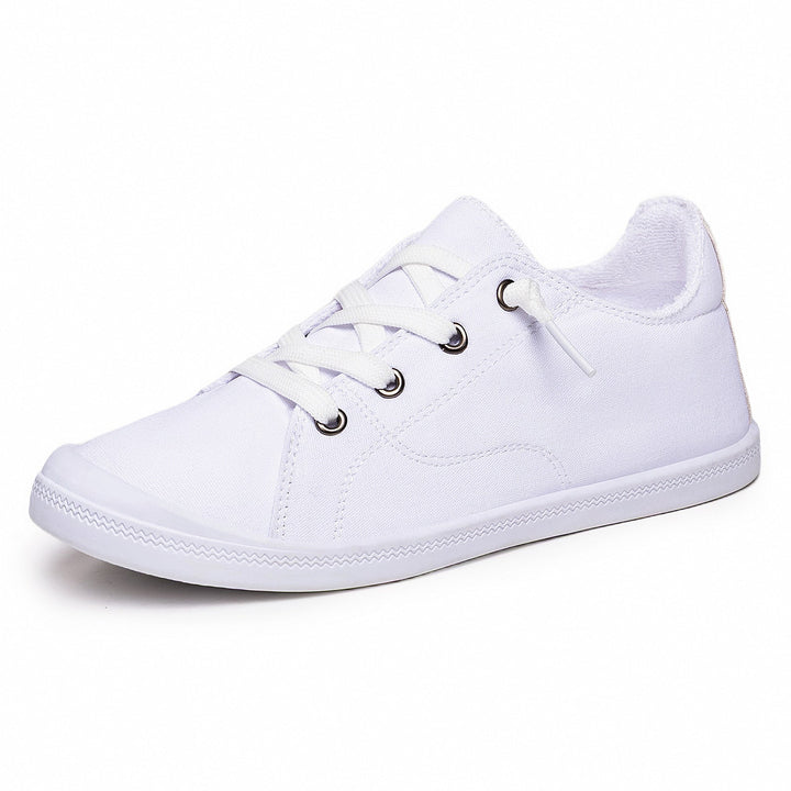 Damskie sneakersy low top, sportowe. Idealne na co dzień, z wygodną gumową podeszwą.