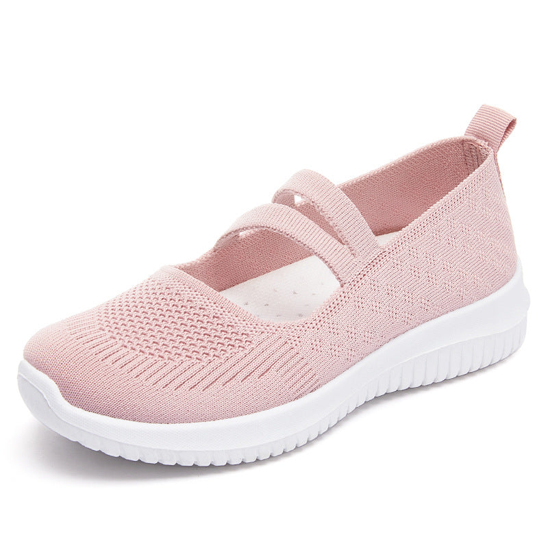 Damskie sneakersy Mary Jane z elastycznym paskiem. Wygodne wsuwane buty na co dzień.