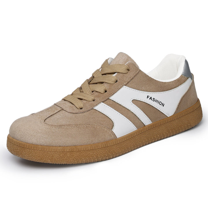 Męskie sneakersy casual w stylu retro, z wytrzymałą gumową podeszwą. Doskonałe do miejskich stylizacji na co dzień.